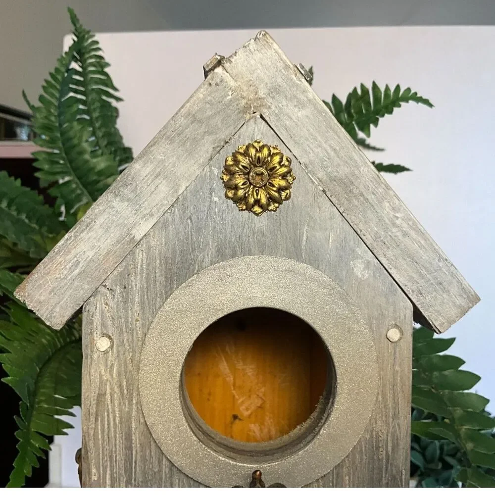 Incredible artist made birdhouse reclaimed wood vintage hardware accents 1 of 1